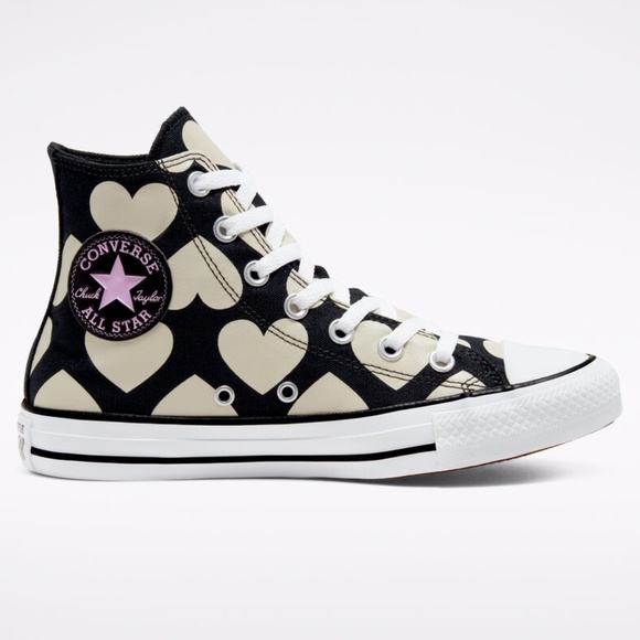 New Converse Twisted Hearts CTAS Black - Picture 5 of 6